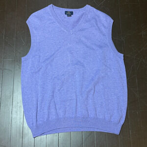 Brooks Brothers 346 Supima Cotton Sweater Vest Men’s L Lavender Preppy Classic
